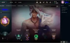 Conta League of legends lvl 195 platina IV com 307 skins