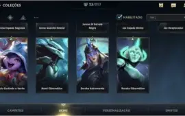 MAIN SUPORTE: DIAMANTE IV + 23 SKINS + 43 CAMPEÕES