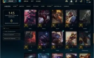 Conta unranked com 48 skins e 91 champs