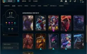 Conta unranked com 48 skins e 91 champs