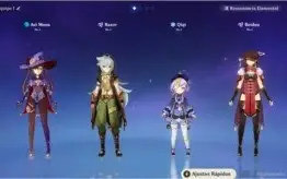 Conta genshin Mona+Qiqi+Razor