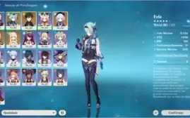SUPER CONTA GENSHIN AR 46 com Eula, Zhong, Qiqi e Jean