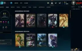 Conta de LOL desde de 2014 com +41 Skins habilitadas