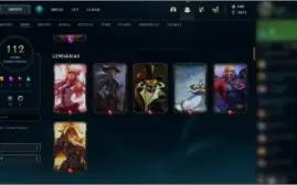Conta League of Legends com 112 skins