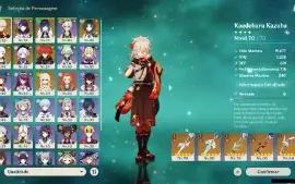 GENSHIN IMPACT - AR55, 7 Personagem T5 e 5 Armas T5