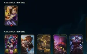 Conta esmeralda 3 44 campeões, 13 skins