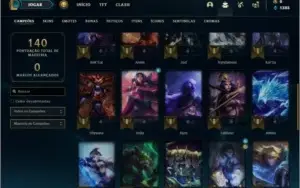 Conta prata 4 com 19 skins e 37 champs