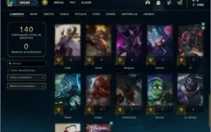Conta prata 4 com 19 skins e 37 champs