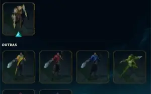 CONTA LOL 284 SKINS ALGUMAS COM MOLDURA E ICONES RAROS