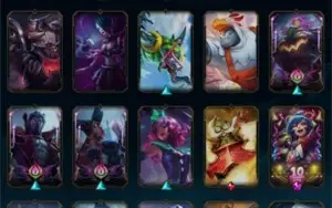 CONTA LOL 284 SKINS ALGUMAS COM MOLDURA E ICONES RAROS