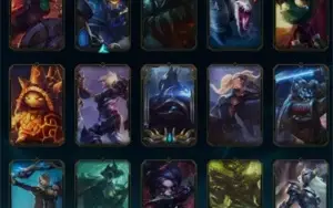CONTA LOL 284 SKINS ALGUMAS COM MOLDURA E ICONES RAROS
