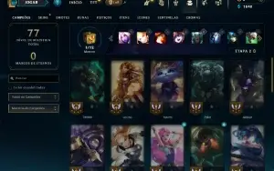 Diamante 1 com 31 Champs e 5 Skins + 5 Fragmentos