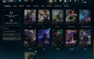 Unranked com 31 Champs e 3 Skins