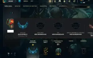 Unranked com 31 Champs e 3 Skins