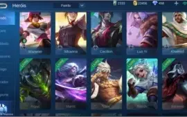 Vendo conta Mobile Legends com 50 Heroe +44 skins + 450 Dima