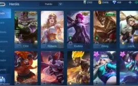 Vendo conta Mobile Legends com 50 Heroe +44 skins + 450 Dima