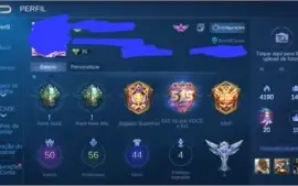 Vendo conta Mobile Legends com 50 Heroe +44 skins + 450 Dima