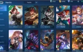 Vendo conta Mobile Legends com 50 Heroe +44 skins + 450 Dima