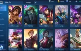 Vendo conta Mobile Legends com 50 Heroe +44 skins + 450 Dima