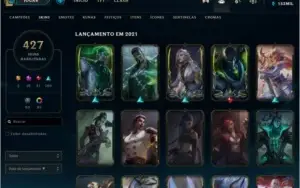 Vendo Conta LoL 427 Skins - Unranked