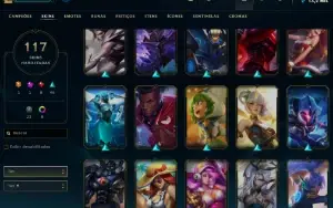Conta lol lv351 Esmeralda IV 117skins
