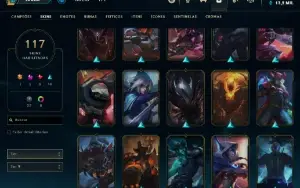 Conta lol lv351 Esmeralda IV 117skins