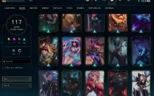 Conta lol lv351 Esmeralda IV 117skins