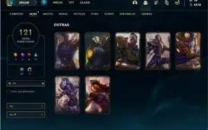 Conta prata 2 com TODOS os champs e 121 Skins + 7 Vitoriosas