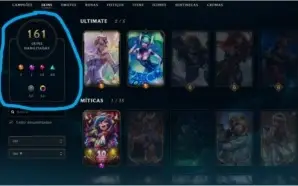 Conta Lol Borda diamond 161 skins full champs