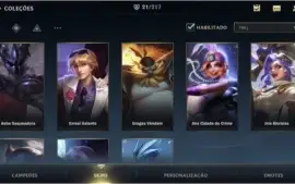 MAIN ADC: ESMERALDA IV + 21 SKINS + 47 CAMPEÕES + 1º PASSE
