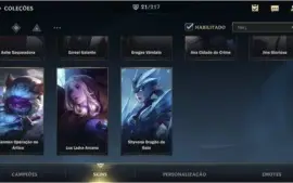 MAIN ADC: ESMERALDA IV + 21 SKINS + 47 CAMPEÕES + 1º PASSE
