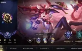 MAIN ADC: ESMERALDA IV + 21 SKINS + 47 CAMPEÕES + 1º PASSE
