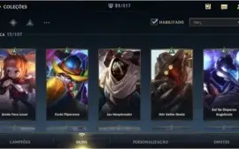 MAIN ADC: ESMERALDA IV + 21 SKINS + 47 CAMPEÕES + 1º PASSE