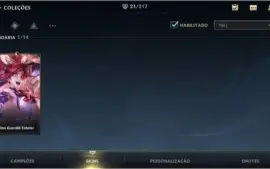 MAIN ADC: ESMERALDA IV + 21 SKINS + 47 CAMPEÕES + 1º PASSE