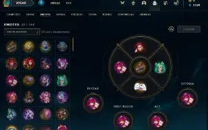 14 skins, 42 campeões
