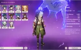Conta Genshin Impact AR31 com personagens novos upados e +