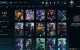 Conta prata 1 com TODOS os champs e 329 Skins + 5 Prestigios