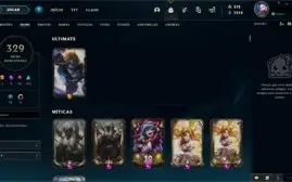 Conta prata 1 com TODOS os champs e 329 Skins + 5 Prestigios