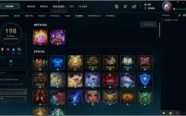 CONTA MUITO TOP - FULL CHAMP, GOLD IV, 87 SKINS. VEM CONFERI