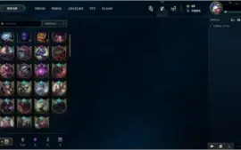 CONTA MUITO TOP - FULL CHAMP, GOLD IV, 87 SKINS. VEM CONFERI