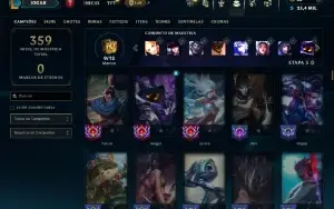 Unranked com 150 Champs e 97 Skins ( ADC / SUP / MID )