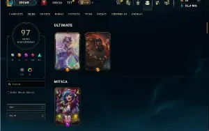 Unranked com 150 Champs e 97 Skins ( ADC / SUP / MID )