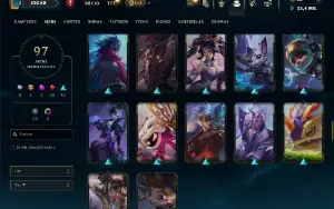 Unranked com 150 Champs e 97 Skins ( ADC / SUP / MID )