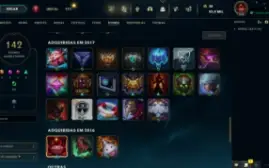 Conta LOL LVL 242 | 87 Campeões| 66 Skins |UNRANKED| 2016