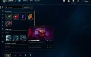 Conta diamante 4 com 62% de win rate, 4 skins e 22 champs