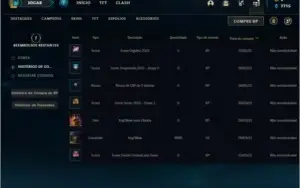 Conta diamante 4 com 62% de win rate, 4 skins e 22 champs