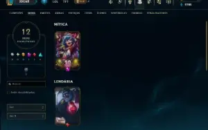 Ouro 2 com 70 Champs e 12 Skins