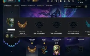 Ouro 2 com 70 Champs e 12 Skins