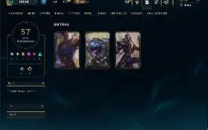 Unranked com 95 Champs e 57 Skins