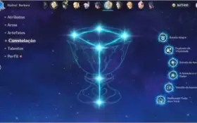 Conta Genshin Impact AR 52 - Dilluc, Venti, Qiqi e Albedo